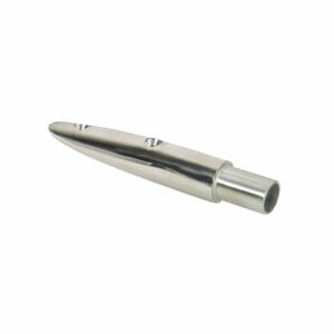Image 1: Whitecap 16-1/2° Rail End (End-Out) - 316 Stainless Steel - 7/8" Tube O.D.