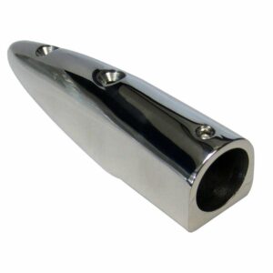 Image 1: Whitecap 5-1/2° Rail End (End-In) - 316 Stainless Steel - 7/8" Tube O.D.
