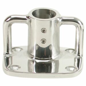 Image 1: Whitecap 4° Rectangular Base - 316 Stainless Steel - 3-1/2" x 3"