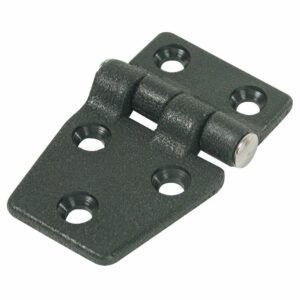 Image 1: Whitecap Shortside Door Hinge - Black Nylon - 1-3/8" x 2-1/4"