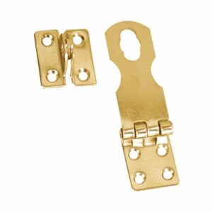 Image 1: Whitecap Swivel Safety Hasp - Polished Brass - 1" x 3"