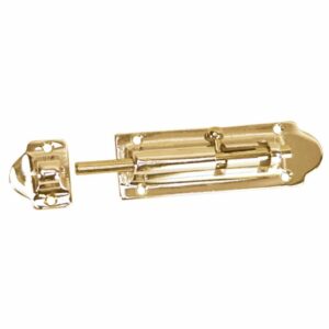 Image 1: Whitecap Barrel Bolt - Polished Brass - 4"