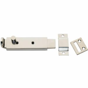 Image 1: Whitecap Spring Loaded Slide Bolt/Latch - 316 Stainless Steel - 5-5/16"