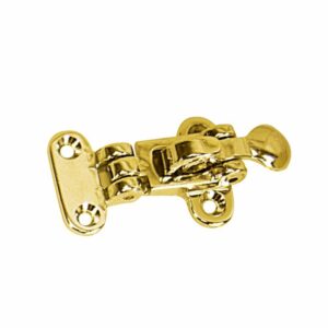 Image 1: Whitecap Anti-Rattle Hold Down - Polished Brass