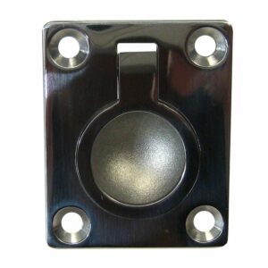 Image 1: Whitecap Flush Pull Ring - 316 Stainless Steel - 1-1/2" x 1-7/8"