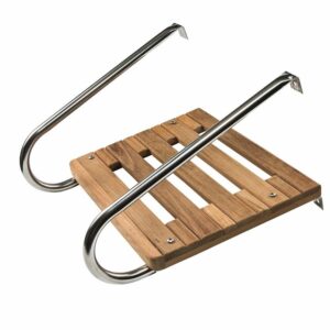 Image 1: Whitecap Teak Swim Platform f/Inboard/Outboard Motors