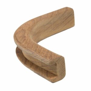 Image 1: Whitecap Teak Track Inside Corner Molding - 1/2"