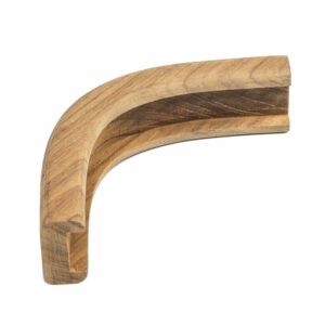 Image 1: Whitecap Teak Track Outside Corner Molding - 3/4"