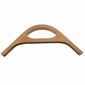 Image 1: Whitecap Teak Track Corner w/Hand Hold Molding - 3/4"