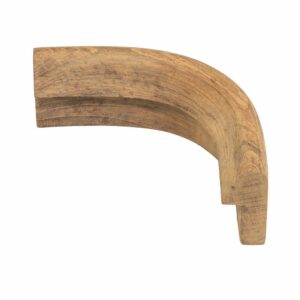Image 1: Whitecap Teak Rail Outside Corner Molding
