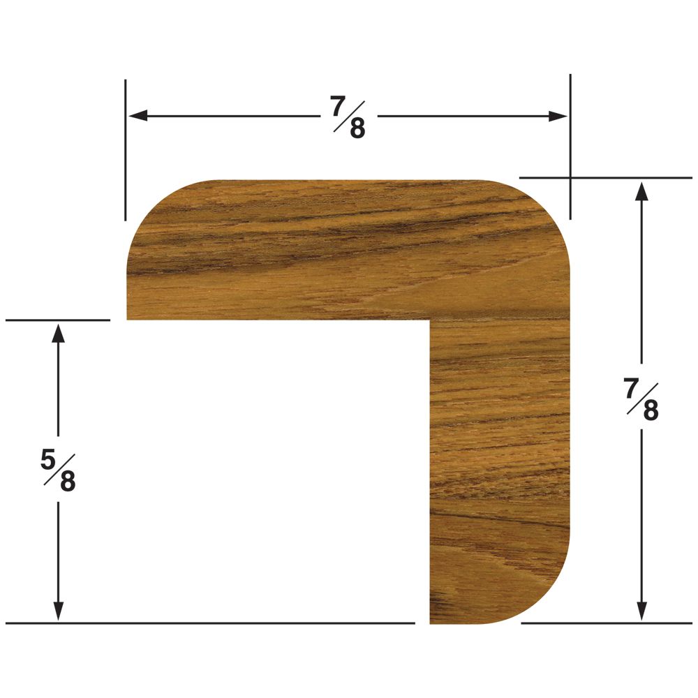 Image 1: Whitecap Teak "L" Molding Small - 5'