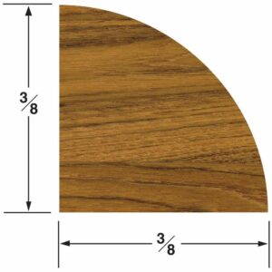 Image 1: Whitecap Teak Quarter Round Molding Small - 5'