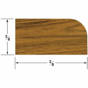 Image 1: Whitecap Teak Stop Molding Small - 5'