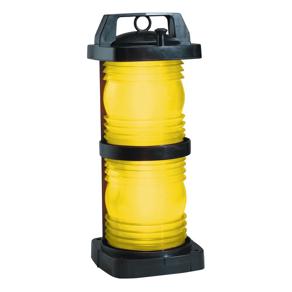 Image 1: Perko Double Lens Navigation Light - Yellow Towing Light - Black Plastic