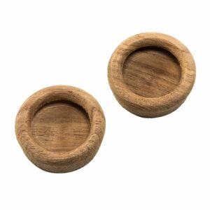 Image 1: Whitecap Teak Round Drawer Pull - 1-3/8" Round - 2 Pack