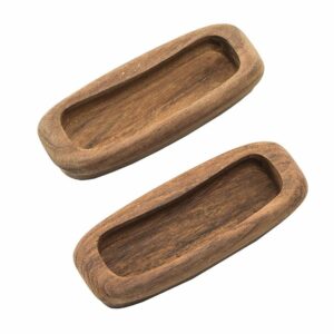 Image 1: Whitecap Teak Rectangular Drawer Pull - 3-1/4"L - 2 Pack