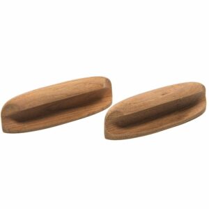 Image 1: Whitecap Teak Oval Drawer Pull - 4"L - 2 Pack