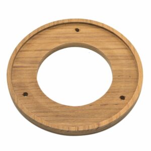 Image 1: Whitecap Teak Trim Ring - 3" Inner Diameter Opening