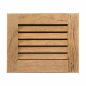 Image 1: Whitecap Teak Louvered Insert - 7-1/2" x 9-1/8" x 3/4"