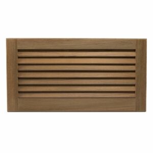 Image 1: Whitecap Teak Louvered Insert - 9-3/8" x 18" x 3/4"
