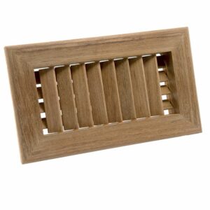 Image 1: Whitecap Teak Air Conditioning Vent - 9-3/4" x 5-3/4" x 1-1/2"