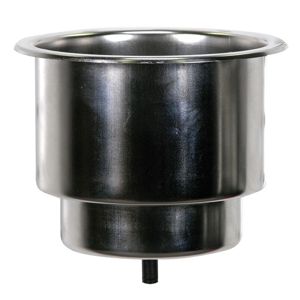 Image 1: Whitecap Flush Cupholder w/Drain - 302 Stainless Steel