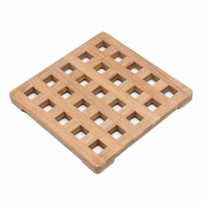 Image 1: Whitecap Teak Large Square Trivet - 8"