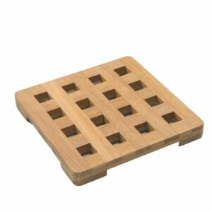 Image 1: Whitecap Teak Small Square Trivet - 6"