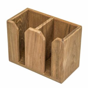 Image 1: Whitecap Teak Two-Bottle Rack