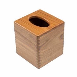 Image 1: Whitecap Teak Tissue Box Holder