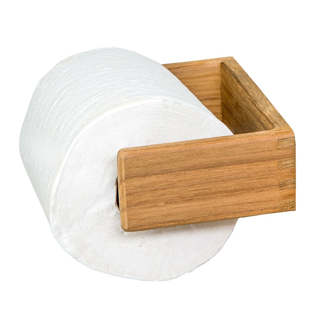 Image 3: Whitecap Teak Toilet Tissue Rack