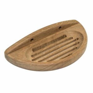 Image 1: Whitecap Teak Oval Soap Dish