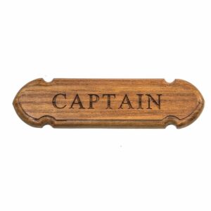 Image 1: Whitecap Teak "CAPTAIN" Name Plate