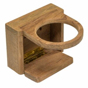 Image 1: Whitecap Teak Folding Insulated Drink Holder