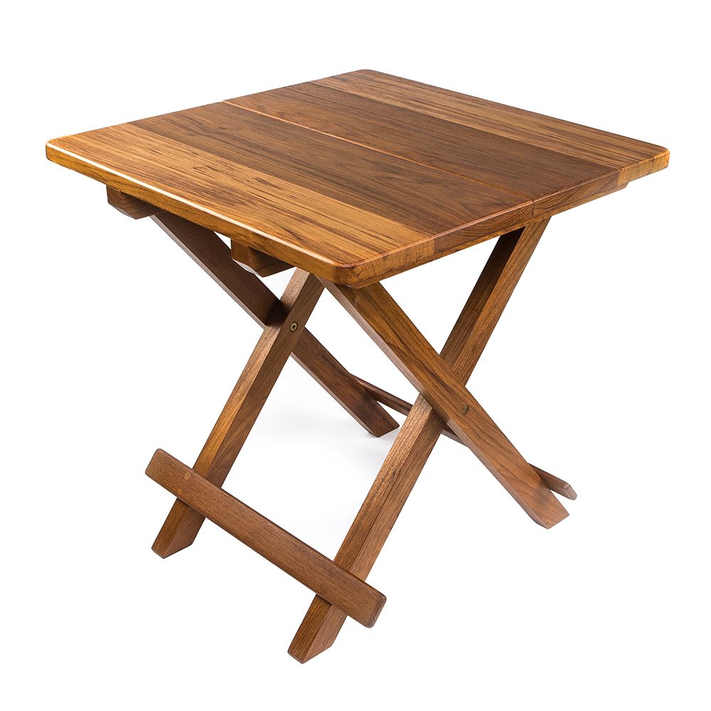 Image 1: Whitecap Teak Solid Top Fold Away Table