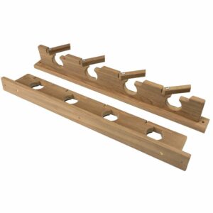 Image 1: Whitecap Teak Lock-In Four-Rod Storage Rack