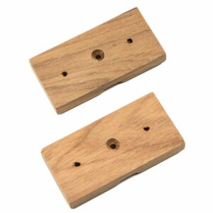 Image 1: Whitecap Teak Rod Storage Rack Mounting Brackets - Pair
