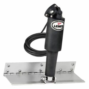 Image 1: Lenco 4" x 12" Limited Space Trim Tab Kit w/o Switch Kit 12V - Standard Finish - Standard Actuator