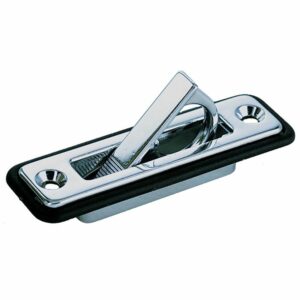Image 1: Perko Spring Loaded Flush Pull - Chrome Plated Zinc - ¾" x 3-¼"