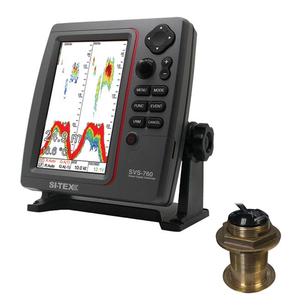 Image 1: SI-TEX SVS-760 Dual Frequency Sounder 600W Kit w/Bronze 12 Degree Transducer