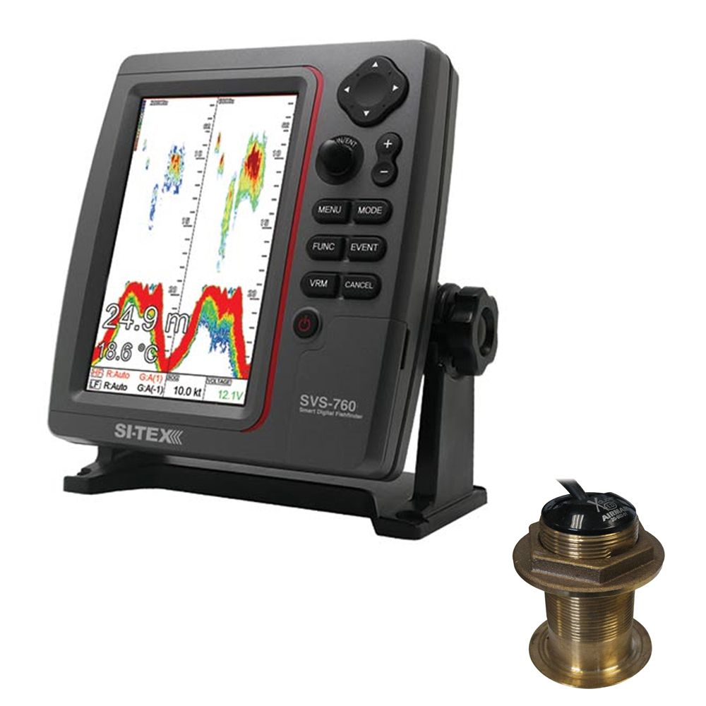 Image 1: SI-TEX SVS-760 Dual Frequency Sounder 600W Kit w/Bronze 20 Degree Transducer