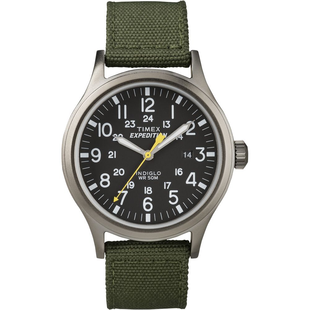 Image 1: Timex Expedition Scout Metal Watch - Green/Black