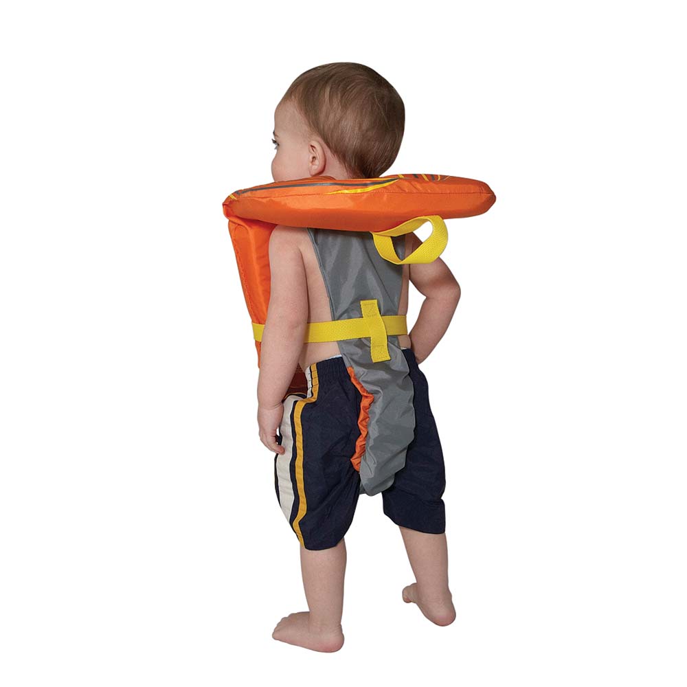 Image 3: Full Throttle Baby-Safe Vest - Infant to 30lbs - Orange/Grey