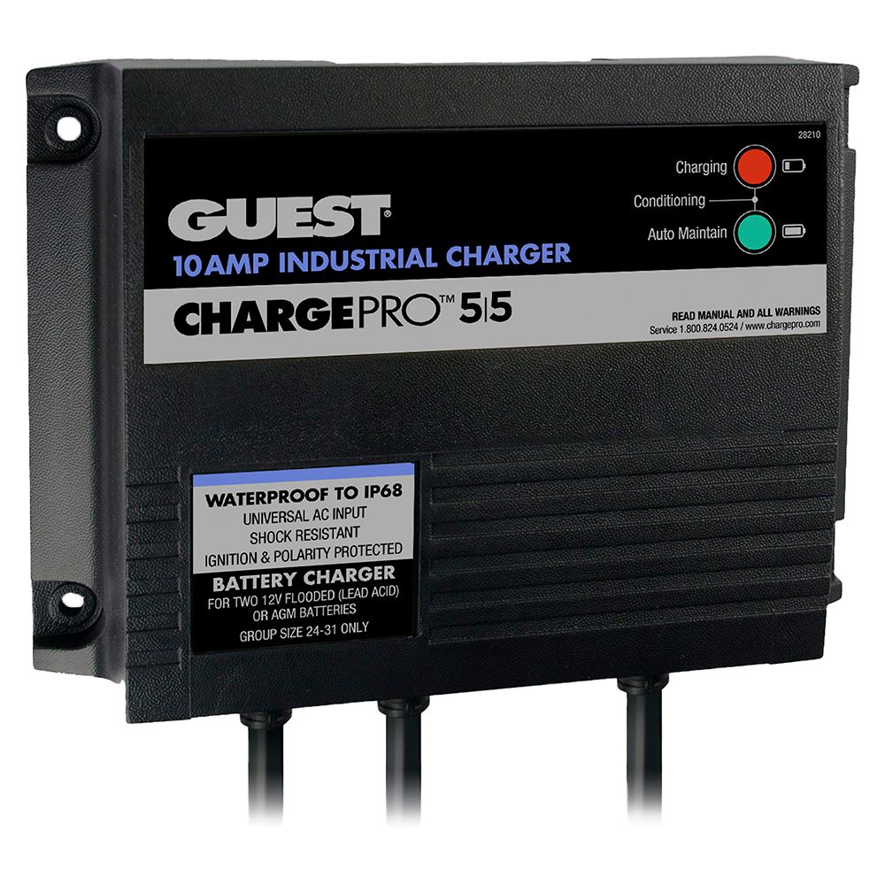 Image 1: Guest 10AMP - 12/24V 2 Bank 120V Input On-Board Battery Charger