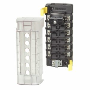 Image 1: Blue Sea 5050 ST CLB Circuit Breaker Block - 6 Position
