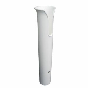 Image 1: TACO Poly Thru-Bolt Rod Holder w/Mounting Holes - No Hardware - White