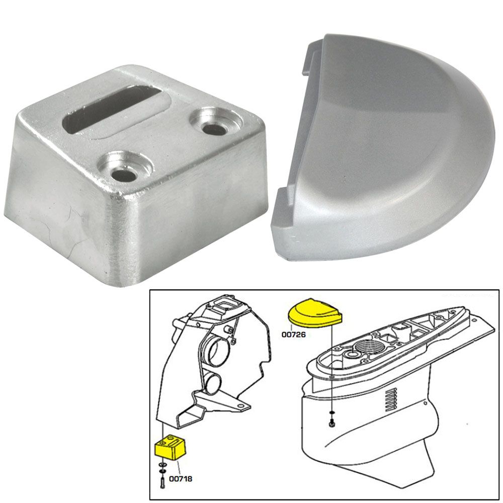 Image 1: Tecnoseal Anode Kit w/Hardware - Volvo SX - Aluminum