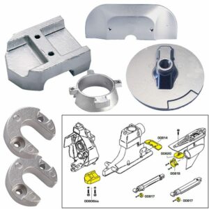 Image 1: Tecnoseal Anode Kit w/Hardware - Mercury Alpha 1 Gen 2 - Magnesium
