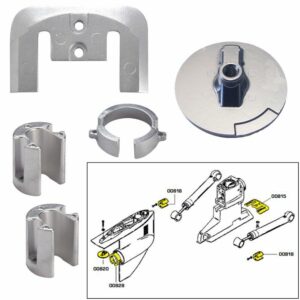 Image 1: Tecnoseal Anode Kit w/Hardware - Mercury Bravo 1 - Zinc