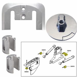 Image 1: Tecnoseal Anode Kit w/Hardware - Mercury Bravo 2-3 - Zinc